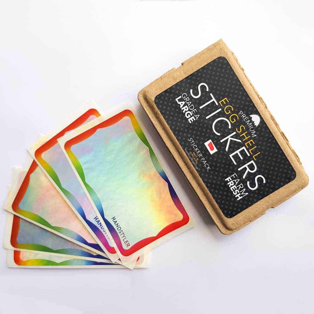 Handstyler Eggshell Stickers Rainbow Hologram Handstyler