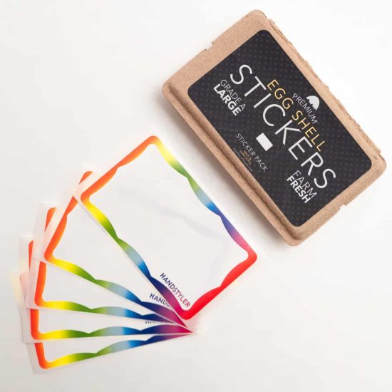 Handstyler Eggshell Stickers - Rainbow Wavy
