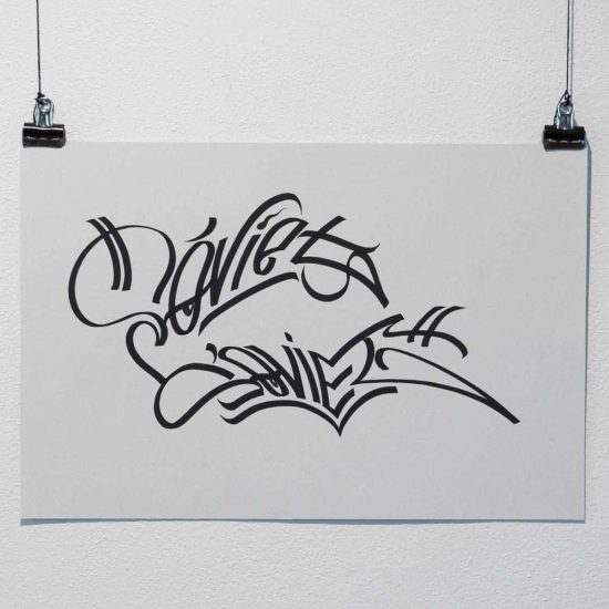 Soviet - Grey Handstyle Card